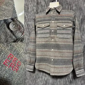 Paul Smith RED EAR 울코튼 보더 버튼 셔츠