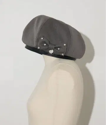 pium 비쥬 리본 베레모 [차콜]