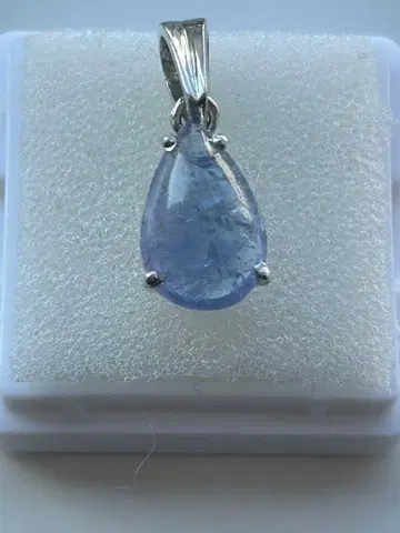 탄자나이트 펜던트 실버 탑