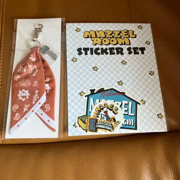 MAZZEL ROOM RAN 반다나 키링 스티커 세트