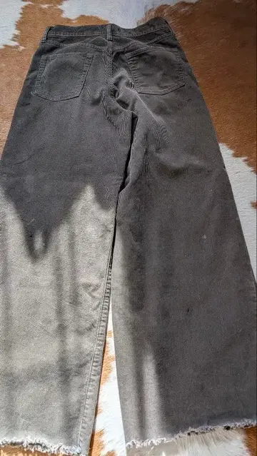 JOHNBULL 코듀로이 와이드 팬츠 그레이