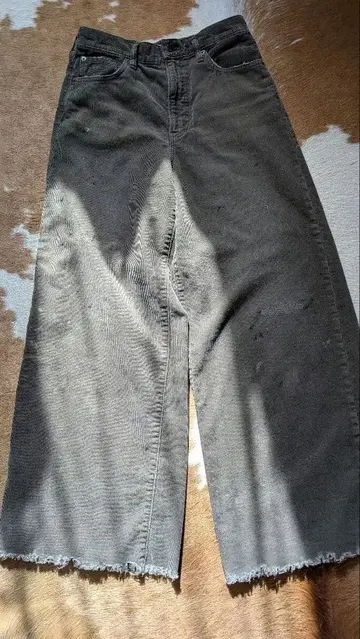 JOHNBULL 코듀로이 와이드 팬츠 그레이