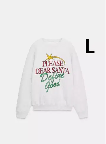 ZARA 자라 크리스마스 텍스트 스웨트 셔츠 새상품, 미사용