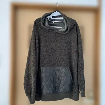 후드 부착 다크 그레이 플리스 자켓 LL