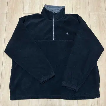 Champion 챔피온 플리스 아우터 하프 지퍼 블랙 XL