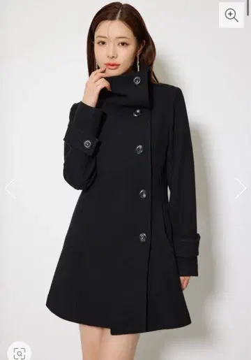 rienda 25 오버넥 신데렐라 라인 미니 코트 M