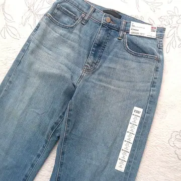 [새상품] 유니클로 슬림 스트레이트 하이라이즈 청바지 25 Blue