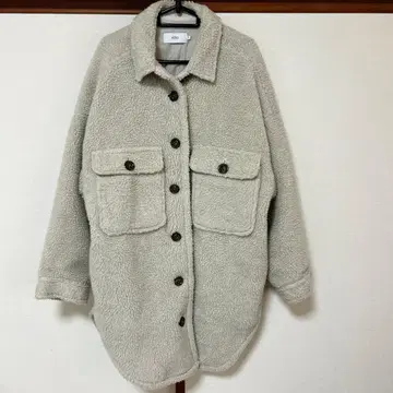 Azul by moussy 보아 오버 셔츠 자켓 아이보리