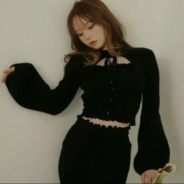 컨디션 최상 andmary 에마 리본 세트 가디건