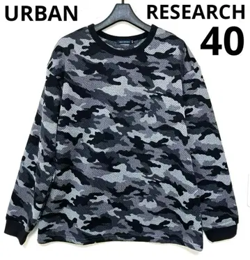 새상품급 어반 리서치 카모플라쥬 패턴 긴팔 풀오버 40 L 속기모 따뜻함