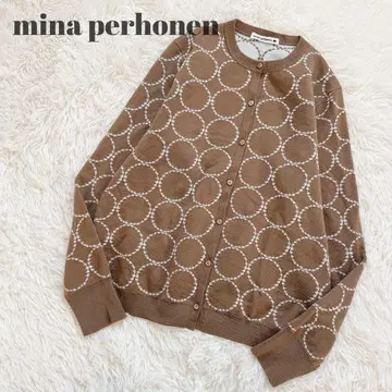 새상품급 완판템 mina perhonen 탬버린 패턴 니트 가디건 L