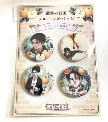 진격의 거인 진격의 히타 후르츠 캔뱃지 리바이