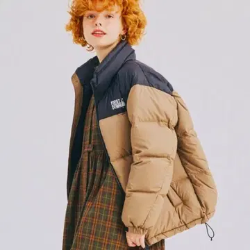 FIRST DOWN 다운 자켓 브라운 블랙