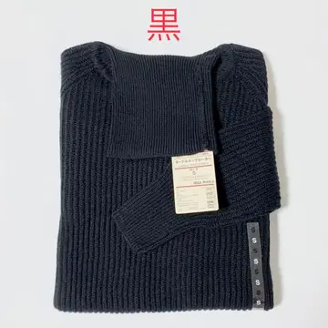 [ 새상품 ] MUJI 목의 까슬거림을 억제한 하찌 터틀넥 스웨터 니트