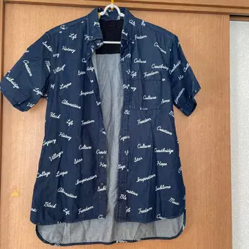 BLACK LABEL 네이비 반팔 셔츠