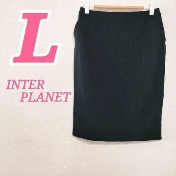 INTER PLANET 블랙 타이트 스커트 L 세련된 코디 비즈니스