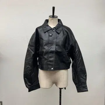 인조 가죽 숏 자켓