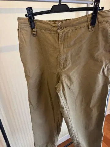 HUF 치노 팬츠 카키색 허리밴딩