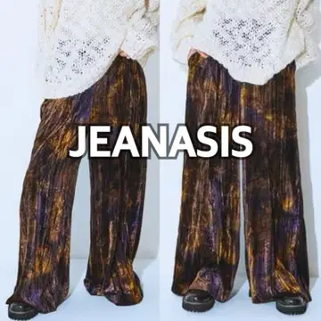 JEANASIS 지나시스 타이다이 벨로아 이지 팬츠 퍼플