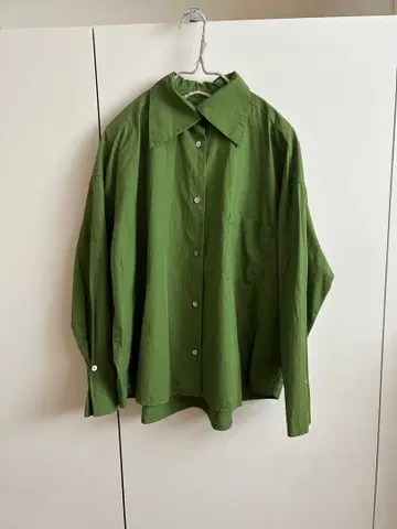 레어 빈티지 90년대 로메오 지리 오버 블라우스 긴팔 그린