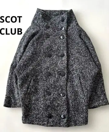 새상품급 스콧 클럽 울 니트 코트