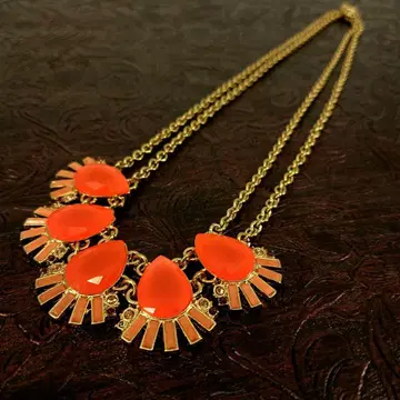 빈티지 지르코니아 목걸이 더블 체인 골드 여성용