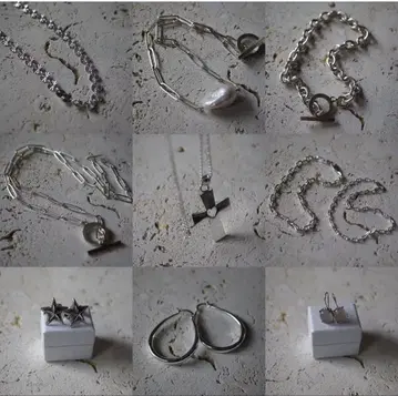 july.nine 실버 체인 롱 목걸이