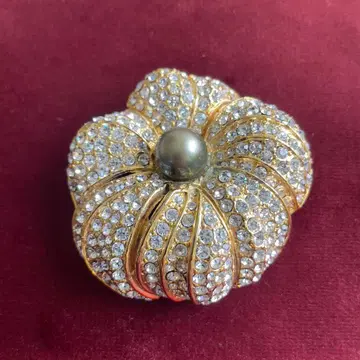 [ 18 ] 플라워 브로치 블랙 펄 빈티지 엘레강트