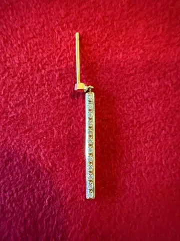 반돔 아오야마 핑크 골드 다이아 귀걸이 한쪽