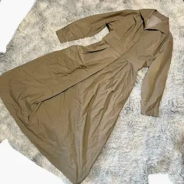 [ KBF ] 카키 롱 코트 금속 버튼