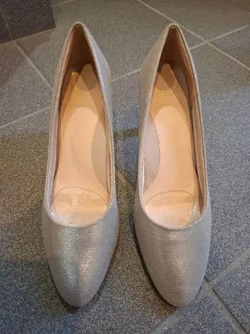 실버 글리터 스틸레토 하이힐