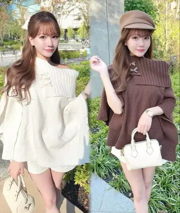 미사용 새상품 mialys 니트 판초