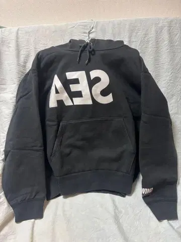 WIND AND SEA 블랙 후드티 M