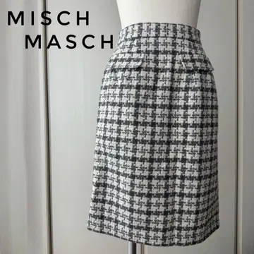 택 포함 새상품 MISCH MASCH 미슈마슈 트위드 타이트 스커트