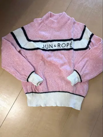 [ 컨디션 최상 ] JUN&ROPE 핑크 터틀넥 스웨터