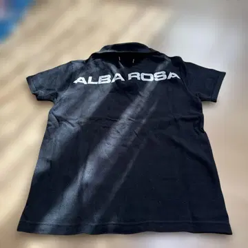 ALBA ROSA 블랙 피케 셔츠 반팔 남성용, 여성용.