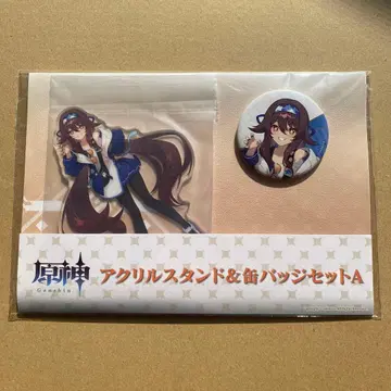 [ 로손 콜라보 ] 원신 호두 아크릴 스탠드 & 캔뱃지 세트