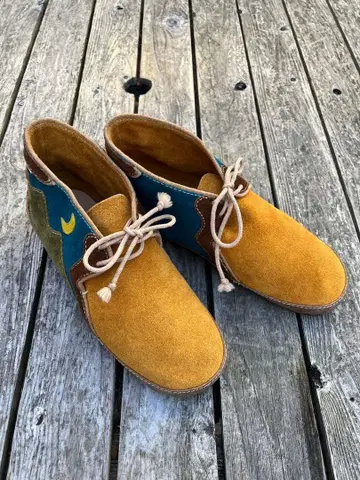 차이하네 스웨이드 하이컷 신발 산 디자인