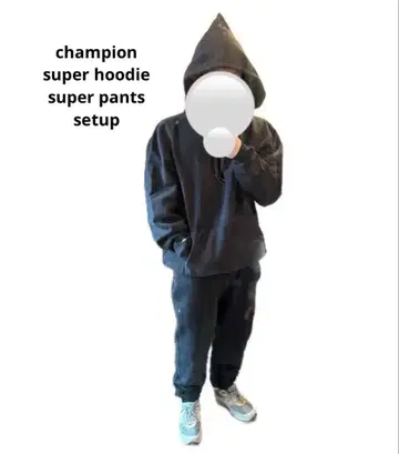 챔피언 슈퍼 후디 슈퍼 팬츠 셋업