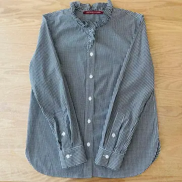 유니클로 콩트와르 데 코토니에 코튼 스트레치 프릴 셔츠 S 사이즈