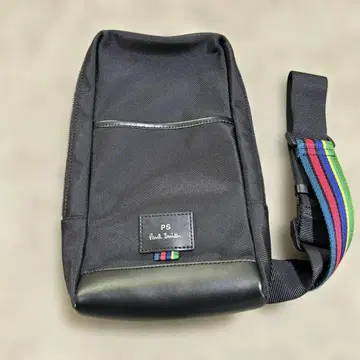 [새상품급] 폴스미스 멀티 스트라이프 바디백 숄더백 블랙