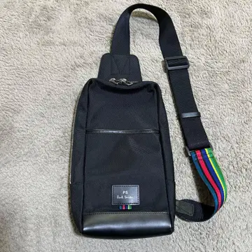 [새상품급] 폴스미스 멀티 스트라이프 바디백 숄더백 블랙