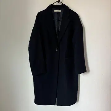 DOUX ARCHIVES 네이비 싱글 버튼 체스터 코트