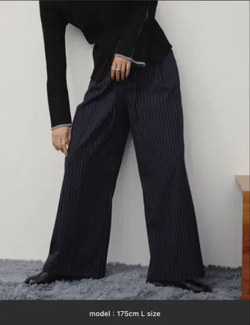 앤트마리스 네이비 스트라이프 슬랙스