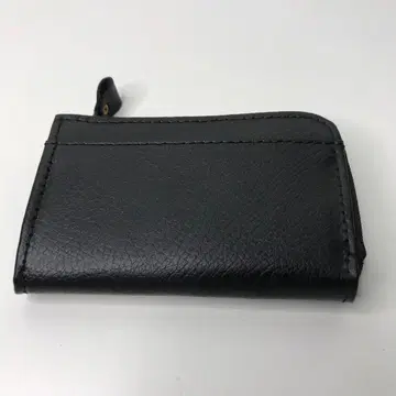 블랙 가죽 지퍼식 코인 케이스