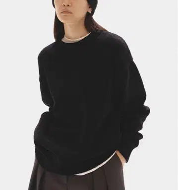 투데이풀 말리얀 보이프렌드 니트 블랙