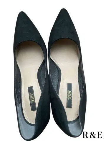 R&E 로제 블랙 하이힐 핑힐