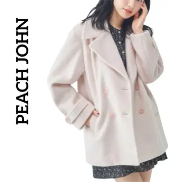 피치 존 샤기 숏 P 코트 핑크 S