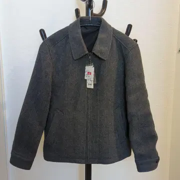 UNIQLO 싱글 칼라 숏 블루종 그레이 자켓 특별판