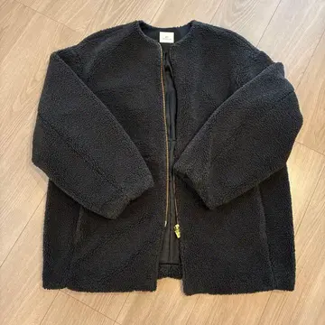 green label relaxing 다크 그레이 보아 자켓